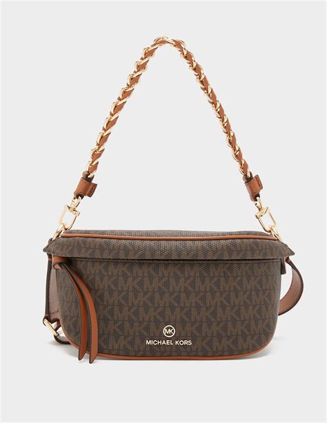 michael kors brown sling bag|michael kors belt bag women's.